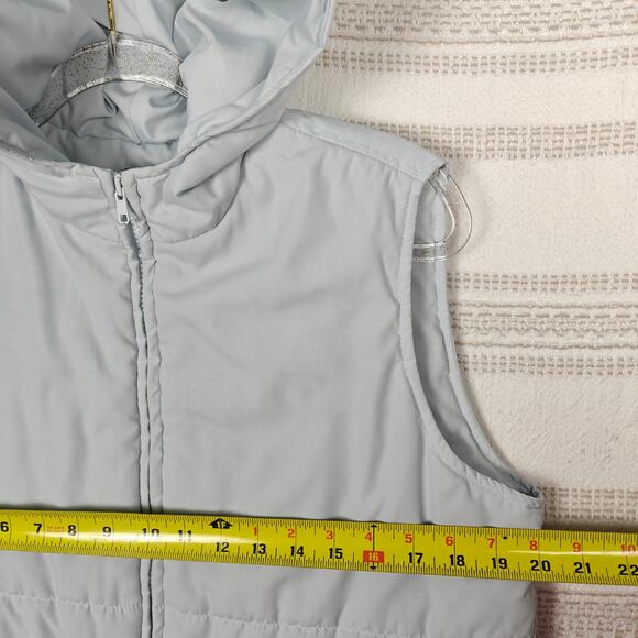 Gap Powder Blue Hooded Puffer Vest with Pockets Size M - Picture 5 of 9